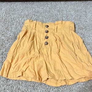 Yellow paper bag shorts